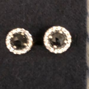 PANDORA Black & silver studs NEVER WORN